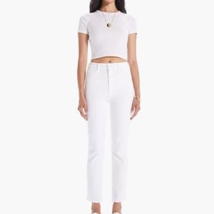 MOTHER high waisted rider ankle jeans